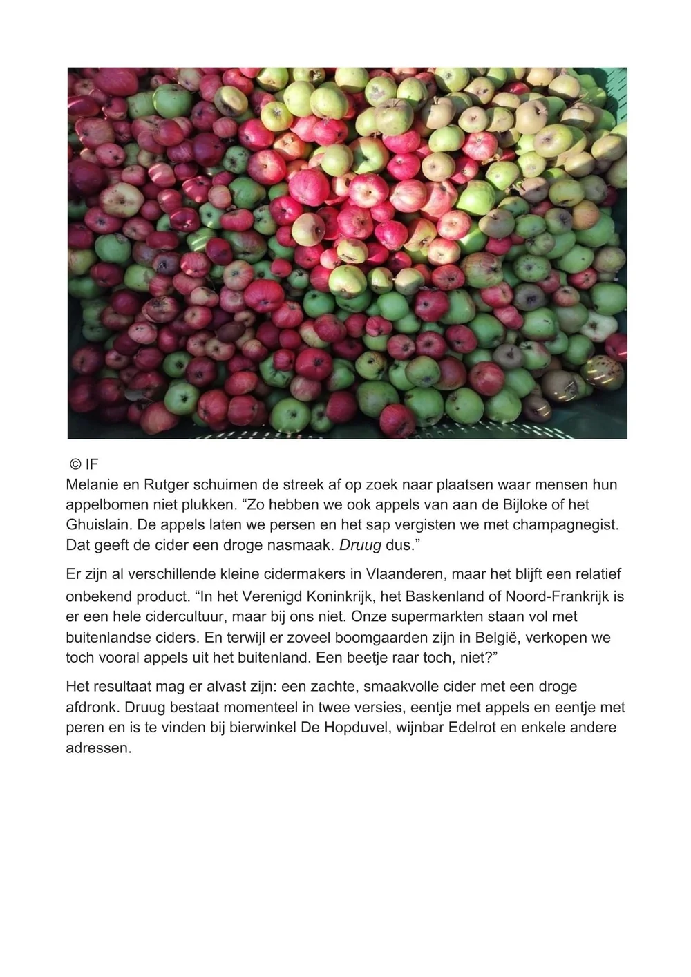 geredde appels en peren cider uit gent lekker