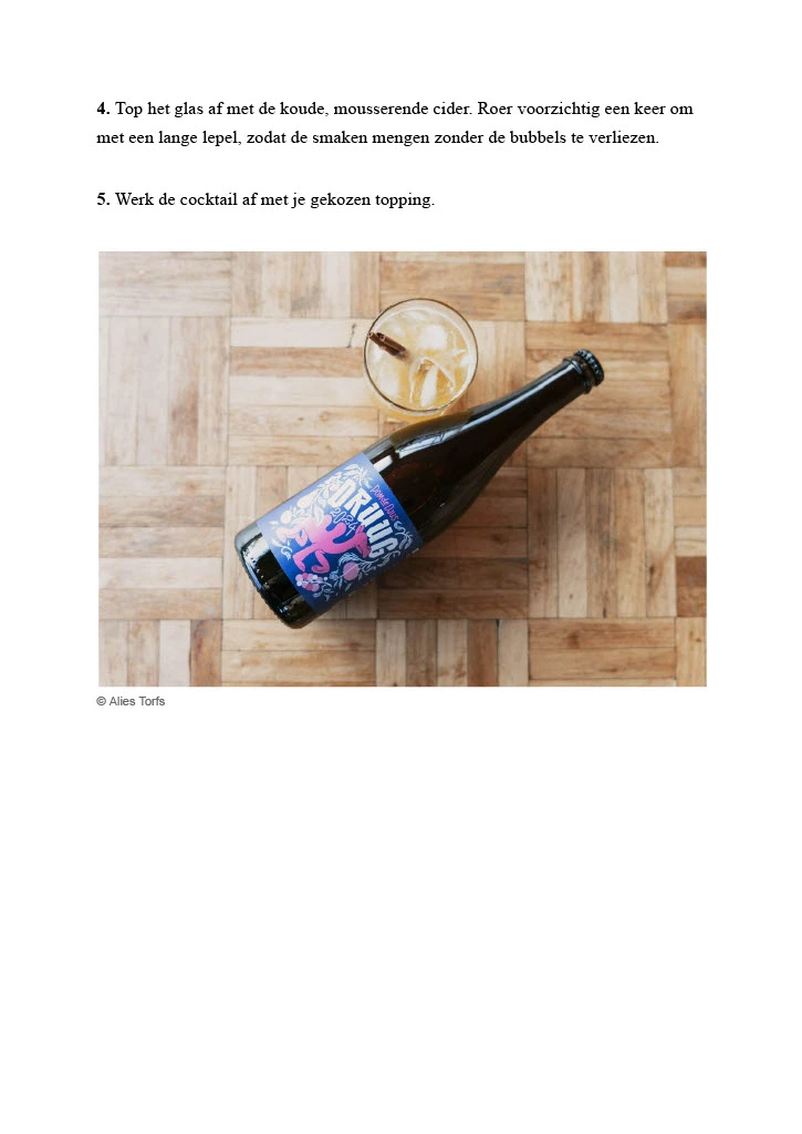 druug cider cocktail recept whisky calvados rum cognac jenever